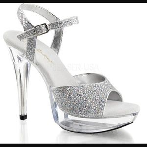 Fabulicious by Pleaser cocktail 509G glitter heels